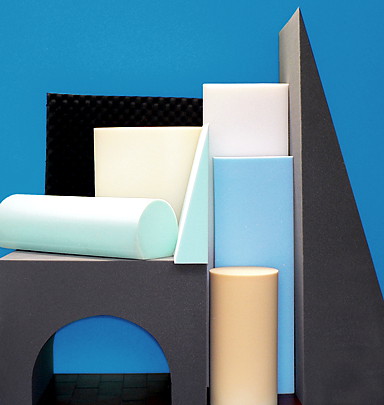 Abbildung verschiedener Schaumstoffformen und -arten