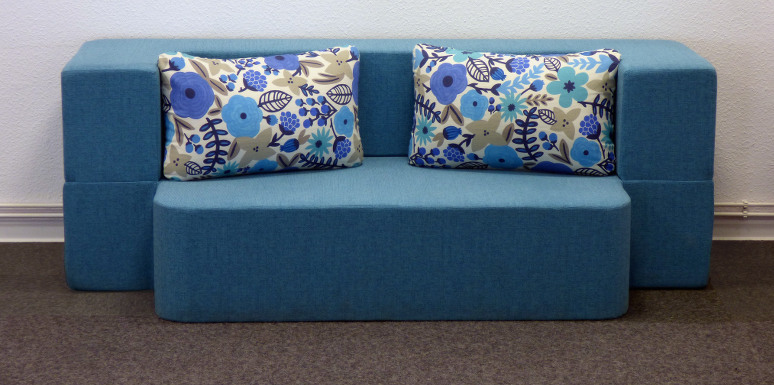 Klappsofa als Sofa